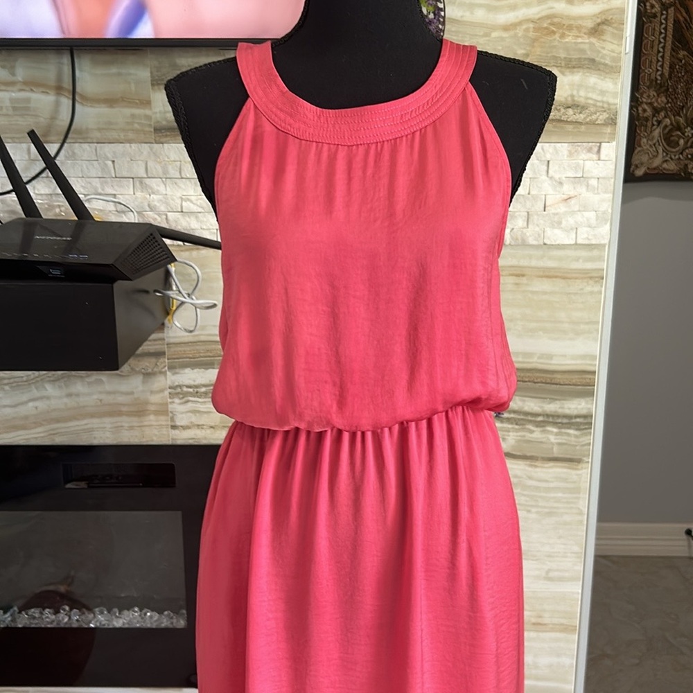 Nicole Miller Sleeveless‎ Halter Maxi Dress With Pockets. Size 8